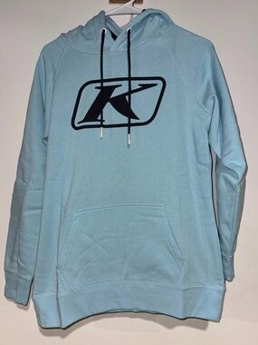 New Klim snowmobile Brand women’s pullover hoodie light blue medium